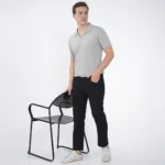 Modern Slim-Fit Stretch Popcorn Polo - Image 2